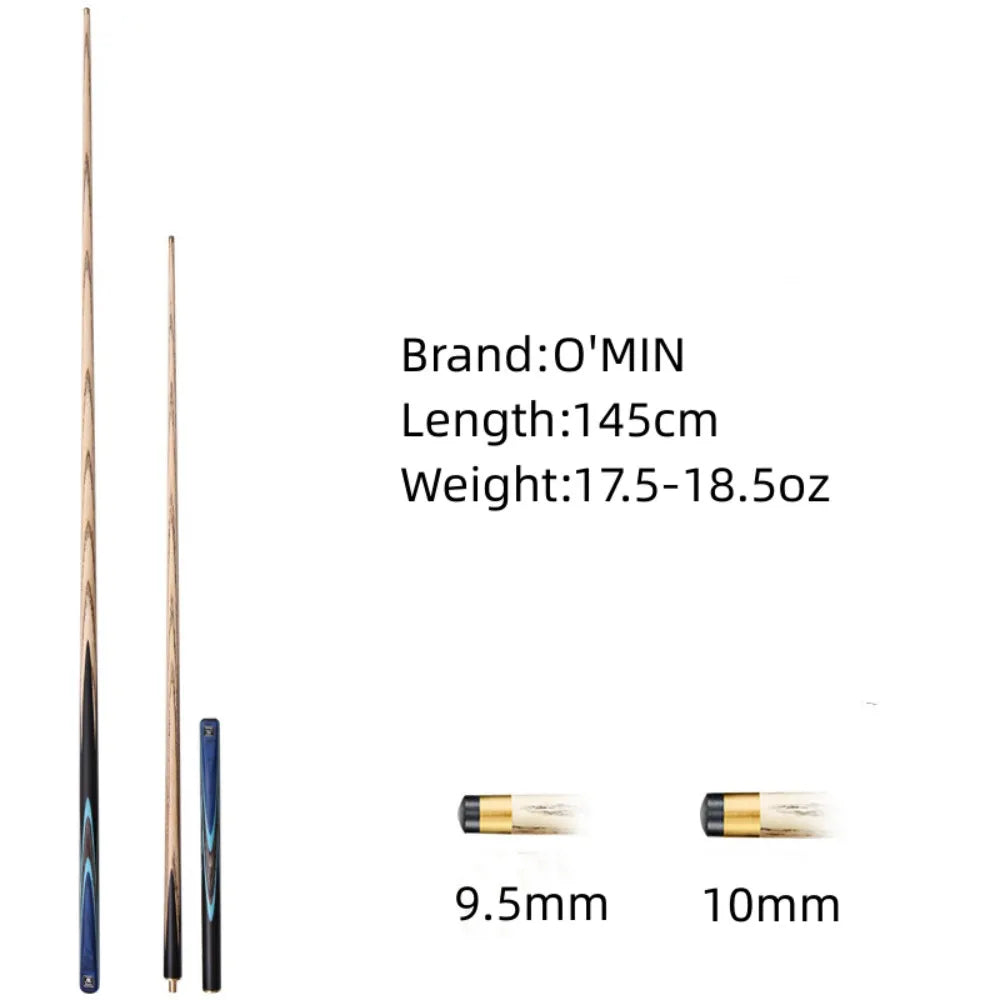 OMIN 57" New Style Gunman White Ash Snooker Billiard Pool Cue Stick 9.5mm/10mm Set