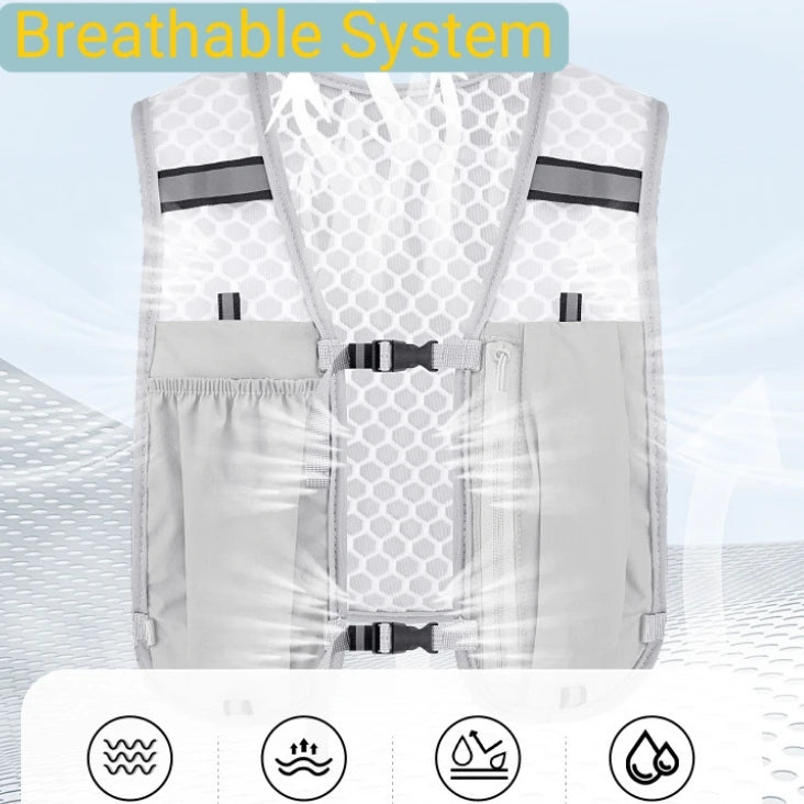 Running Vest Hydration Backpack for Men Women, 5L Lightweight Running Backpack Hydration Pack for Marathon, Trail, Cycling, Hiking, Jogging