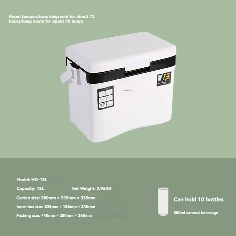 Full-size insulated cooler box, car refrigerator/cooler, fishing cooler box, insulated bag, cooler box with shoulder strap.