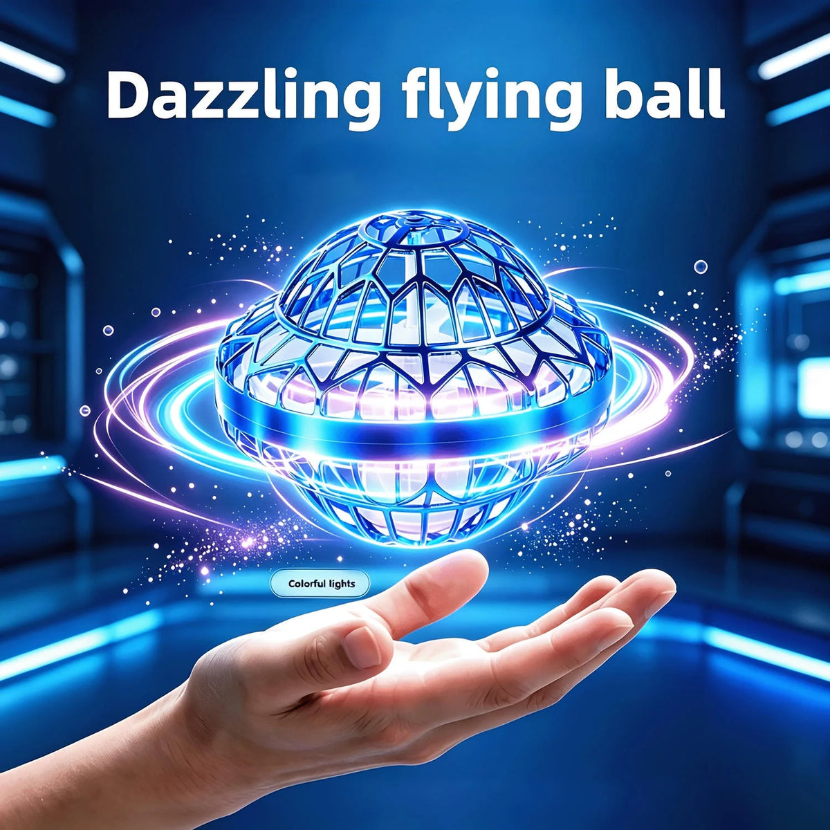 Upgraded Flying Ball UFO, LED Flying Spinning Toy, Boomerang Flying Ball, Magic Flying Ball Drone Ball, Hovering Flying Toy Gift, Halloween Gift