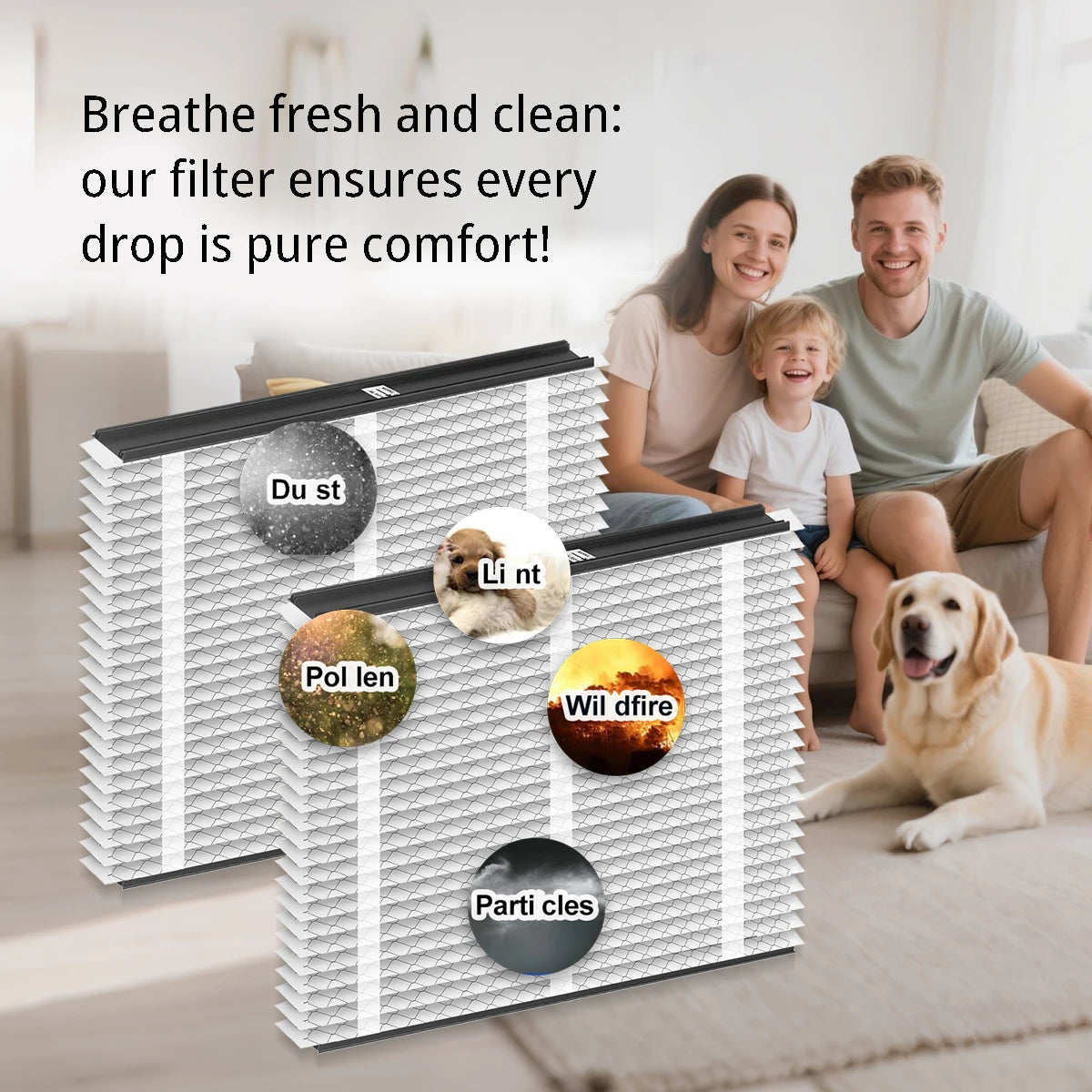 210 Replacement Air Filter 20x25x4 MERV 11 Compatible with Air Purifiers Model 2200 with Upgrade Kit 1213,1210, 1620 2 Packs