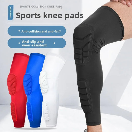 2-Piece Knee Protection Sleeves - Padded Segments, High-Elastic Polyester Blend, Shock-Absorption Anti-Collision Guards, 4 Color Options for Workouts & Outdoor Sports