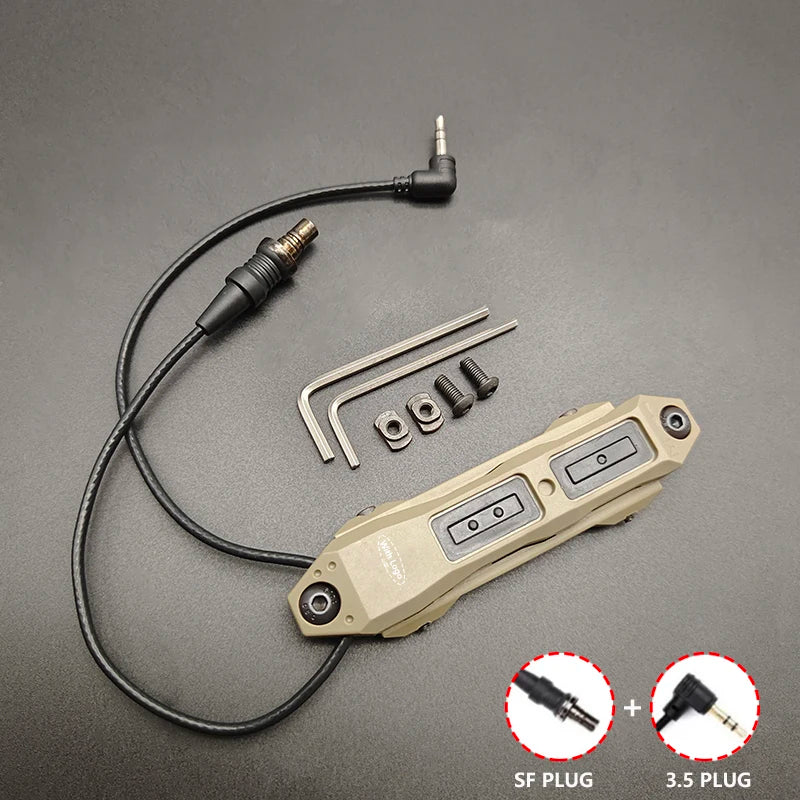 Tactical Augmented Remote Dual Switch Pressure SF/3.5mm Plug For M-L-O-K DBAL A2 PEQ15 M600 M300 Flashlight  Light