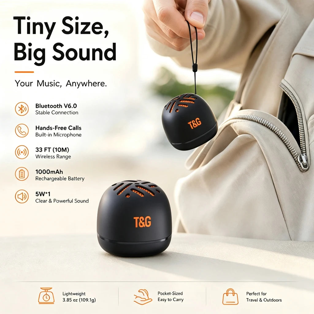 Magnetic wireless speaker, 2-in-1 magnetic phone holder and wireless speaker, portable mini wireless speaker, can be used as a phone stand, outdoor wireless speaker, perfect for home, outdoors, and travel.