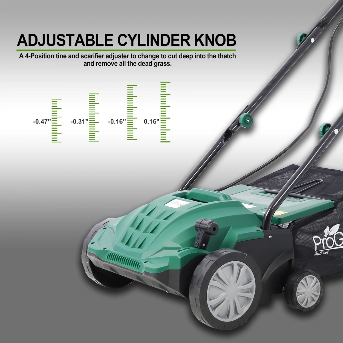 2-in-1 Garden Dethatcher and Scarifier 13 Inch Powerful Electric Lawn Dethatcher Mower, Hand Push Lawn Mower, Electric Home Lawn Mower  12AMP motor