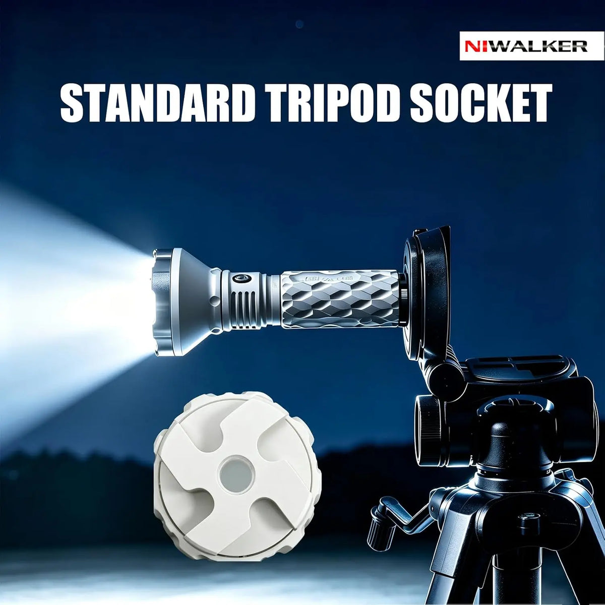 Niwalker N01 Pro Super Long-range Flashlight 1300M Beam Distance LED Torch Type-C Rechargeable Outdoor Hunting Flash Light